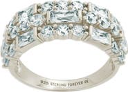 Sterling Forever Kornelia Three Row Eternity Band Ring