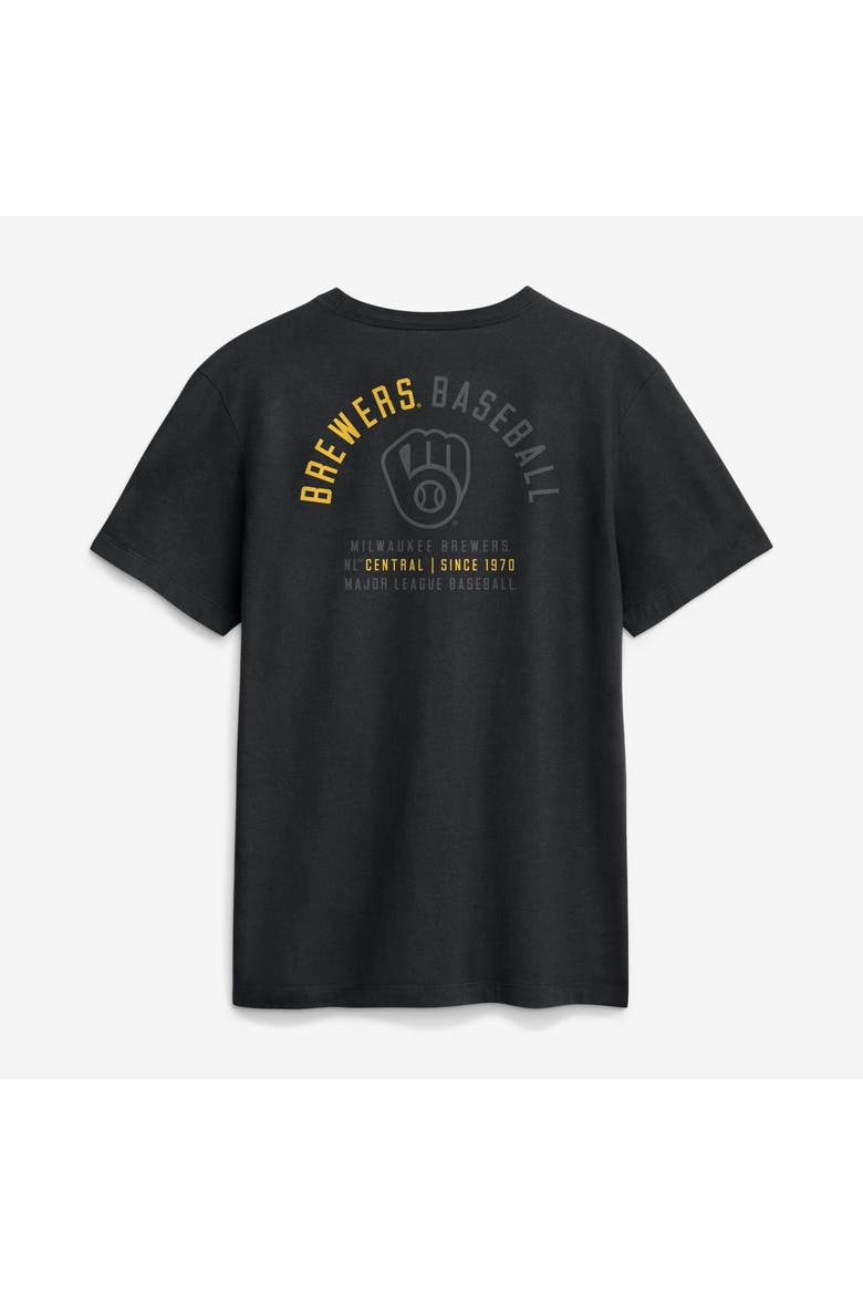 Men's Nike Black Milwaukee Brewers Split Logo T-Shirt, Alternate, color, Black