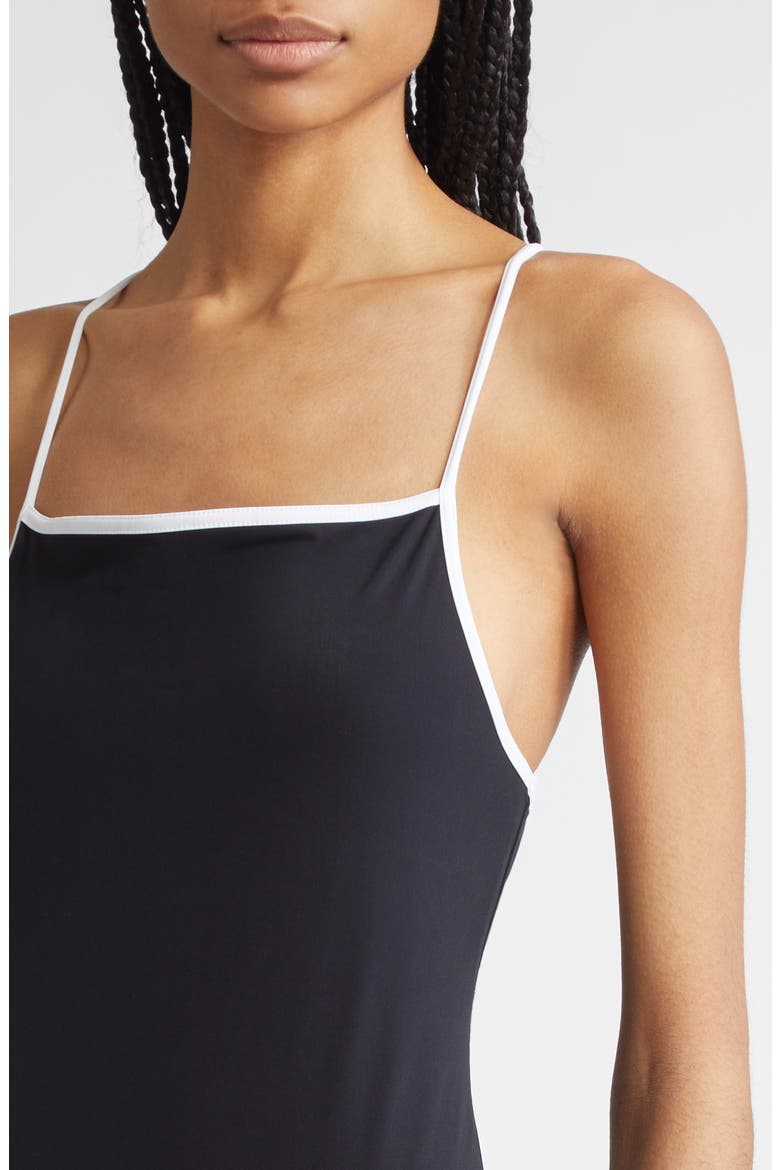 Itak One-Piece Swimsuit, Alternate, color, BLACK/ IVORY