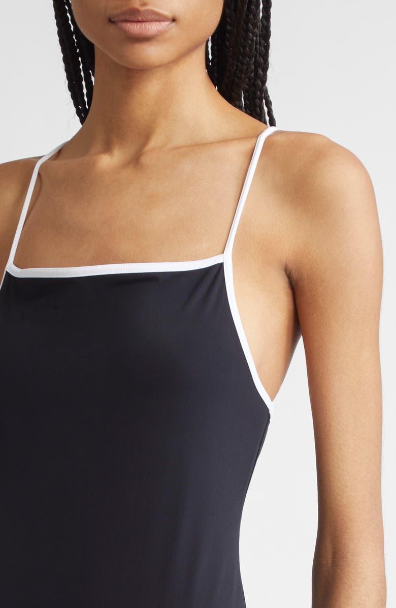 LOULOU DE SAISON Itak One-Piece Swimsuit, Alternate, color, Black/ Ivory