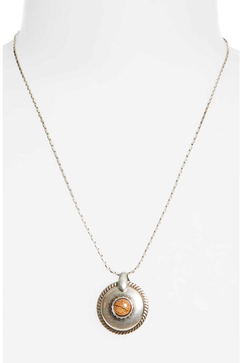 Short Pendant Necklace, Alternate, color, NATURAL/ SILVER