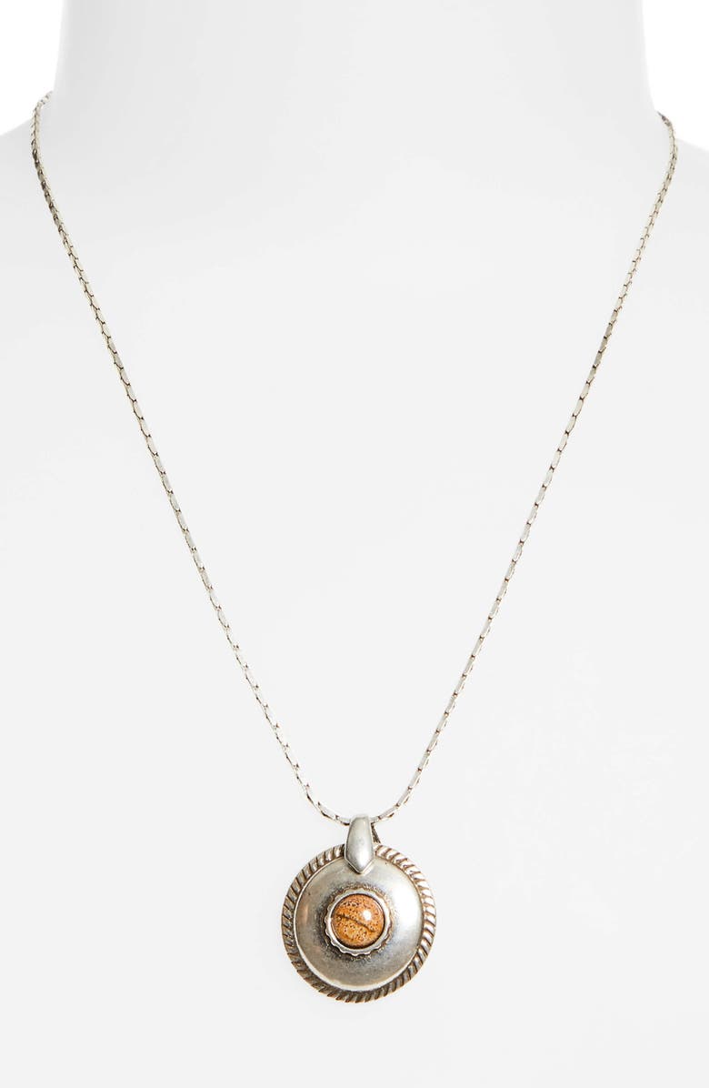 Isabel Marant Short Pendant Necklace, Alternate, color, Natural/ Silver