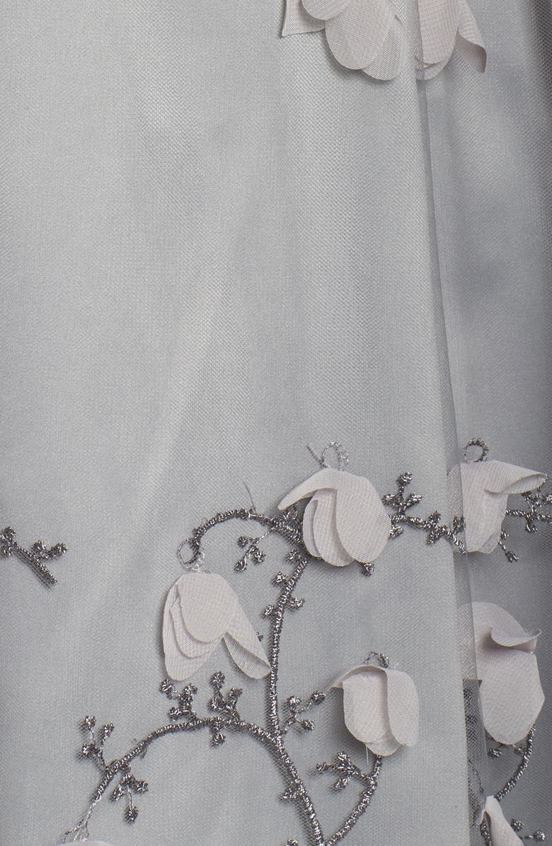 Eliza J Floral Appliqué Ball Skirt, Alternate, color,