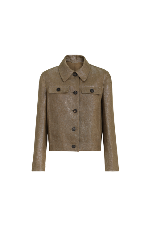 Linen diagonal blazer