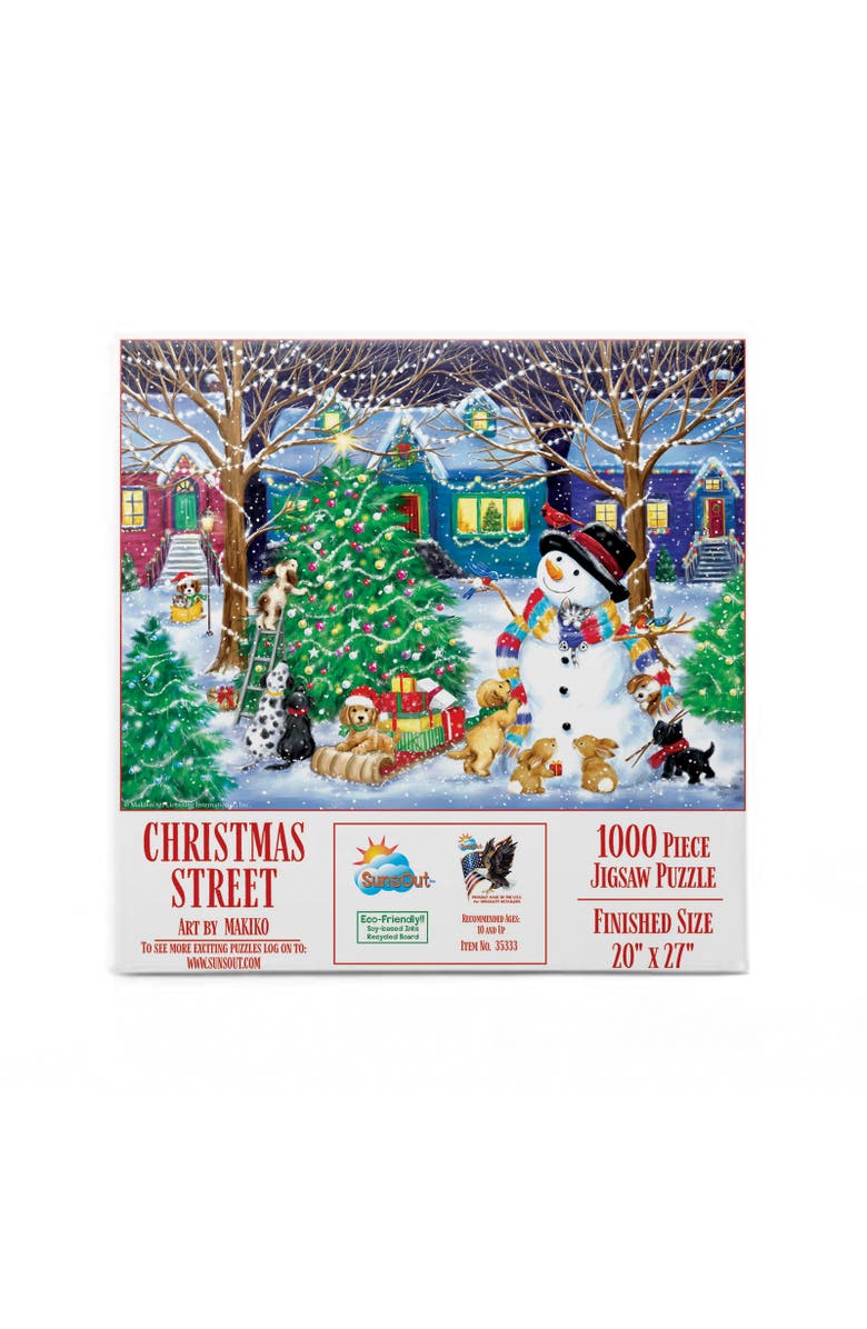 Sunsout Christmas Street 1000 piece Jigsaw Puzzle for Adults, Alternate, color, Multicolor