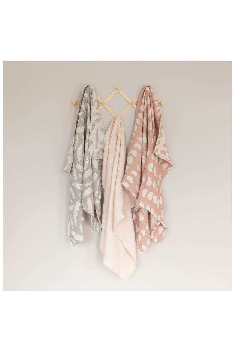 Jacquard Cotton Blanket, Alternate, color, PINK