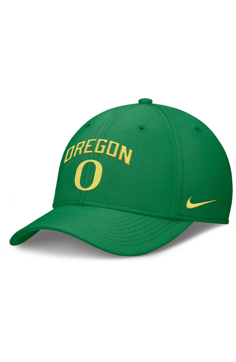 Nike Men's Nike Green Oregon Ducks 2025 On-Field Rise Performance Flex Hat, Alternate, color, 