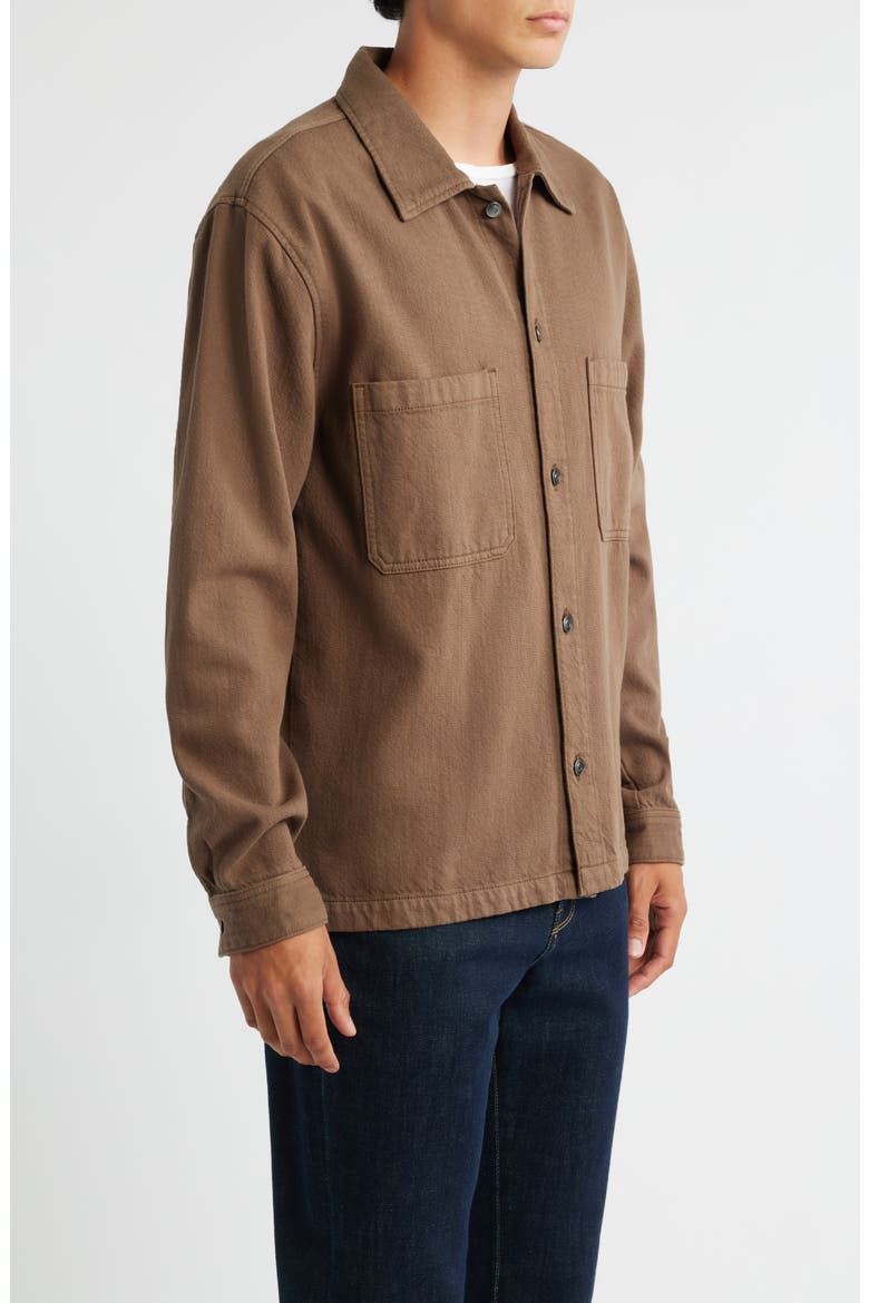 Textured Terry Double Pocket Overshirt, Alternate, color, SOFT MOCHA