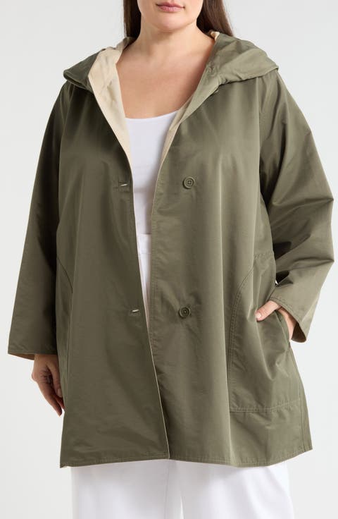 Hooded Reversible Coat (Plus)