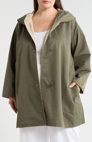 Eileen Fisher Hooded Reversible Coat