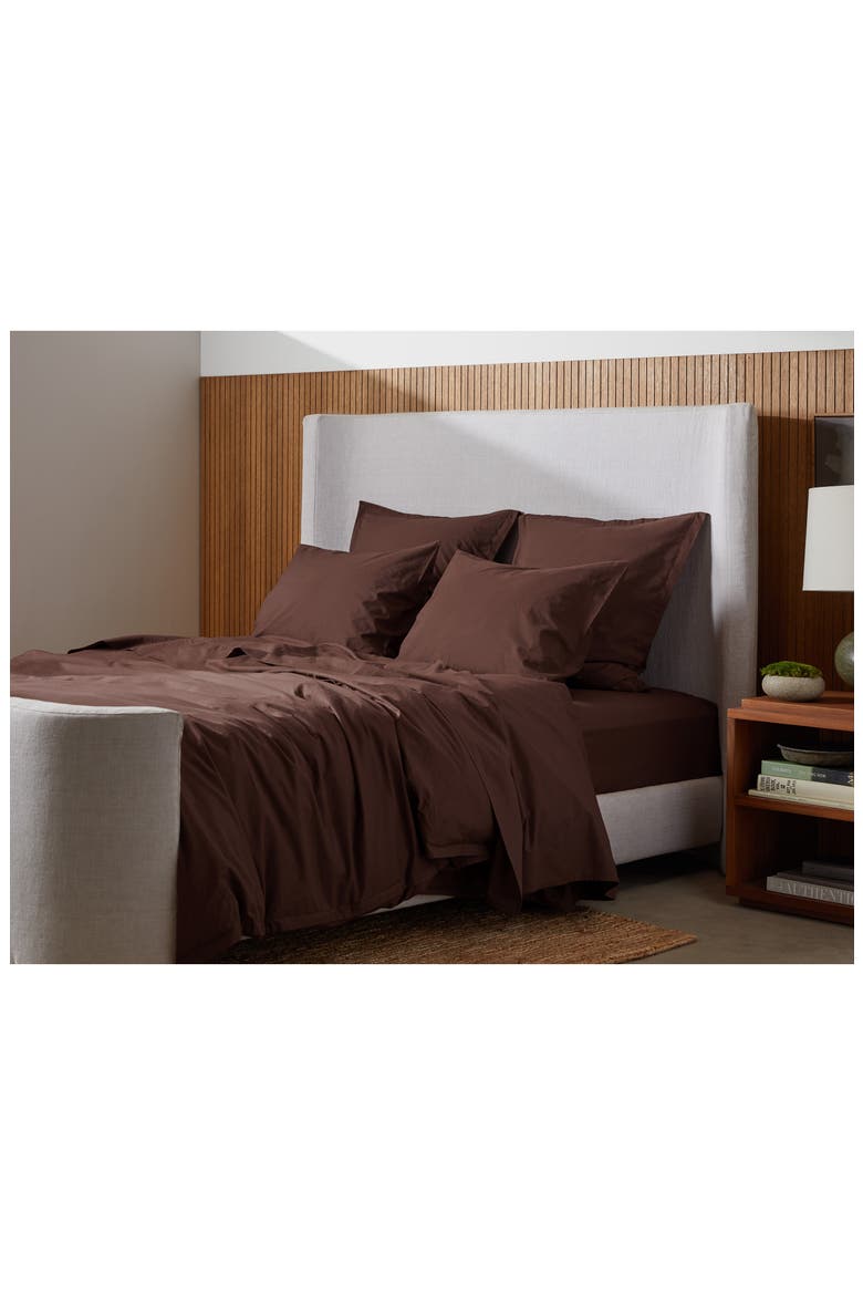 Set of 2 100% Cotton Percale Pillowcases, Alternate, color, RAISIN