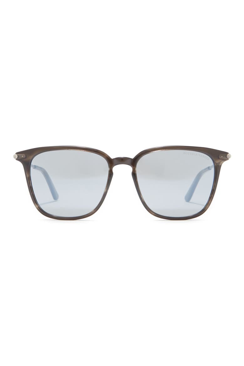 56mm Square Sunglasses, Main, color, BROWN BROWN SILVER/SLV