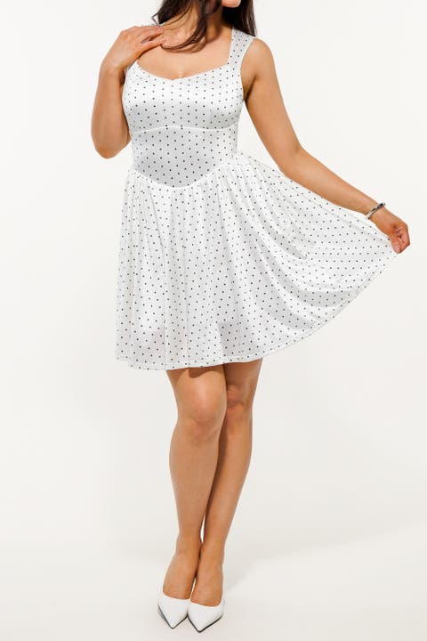 Shapewear Sweetheart Neckline Fit & Flare Mini Dress