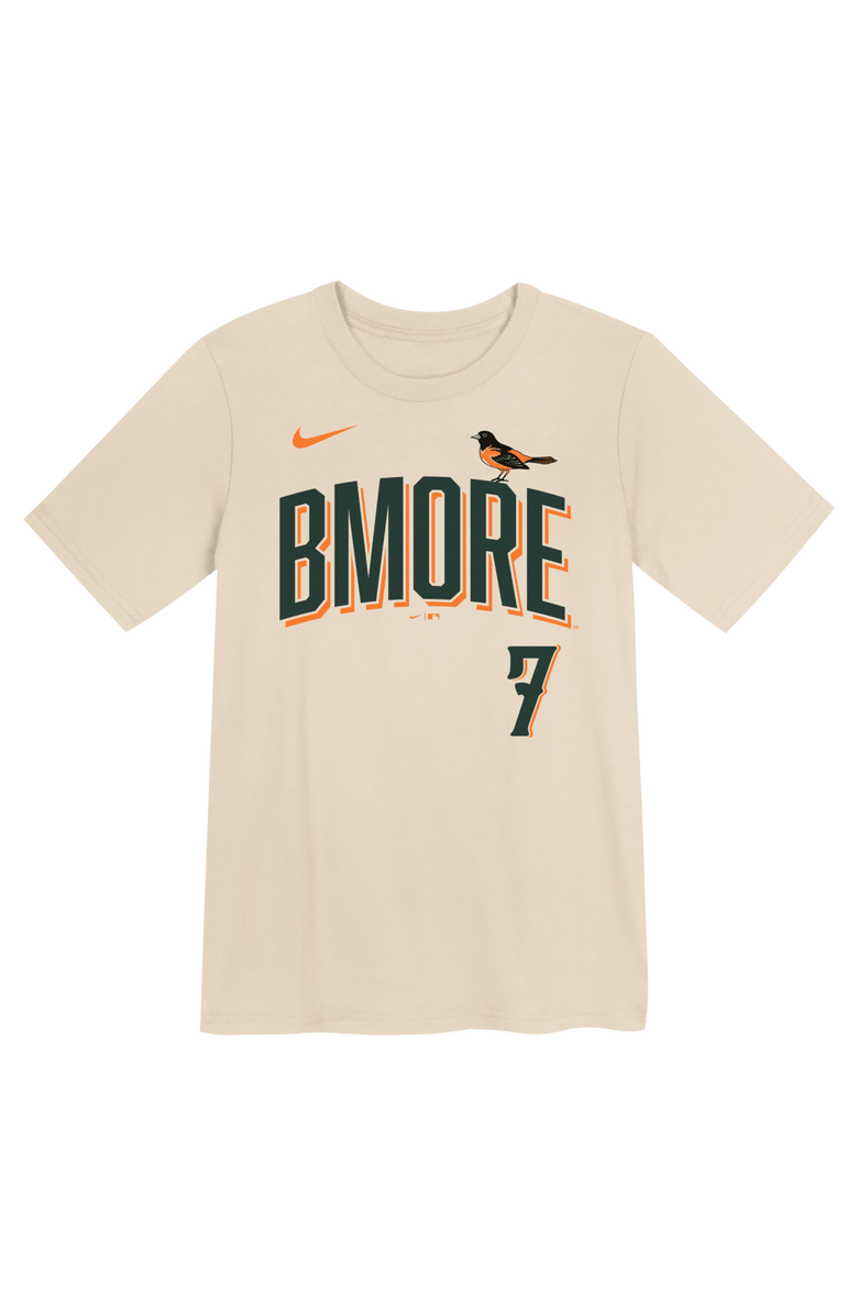 Nike Preschool Nike Jackson Holliday Cream Baltimore Orioles 2026 City Connect Name & Number T-Shirt, Alternate, color, Cream