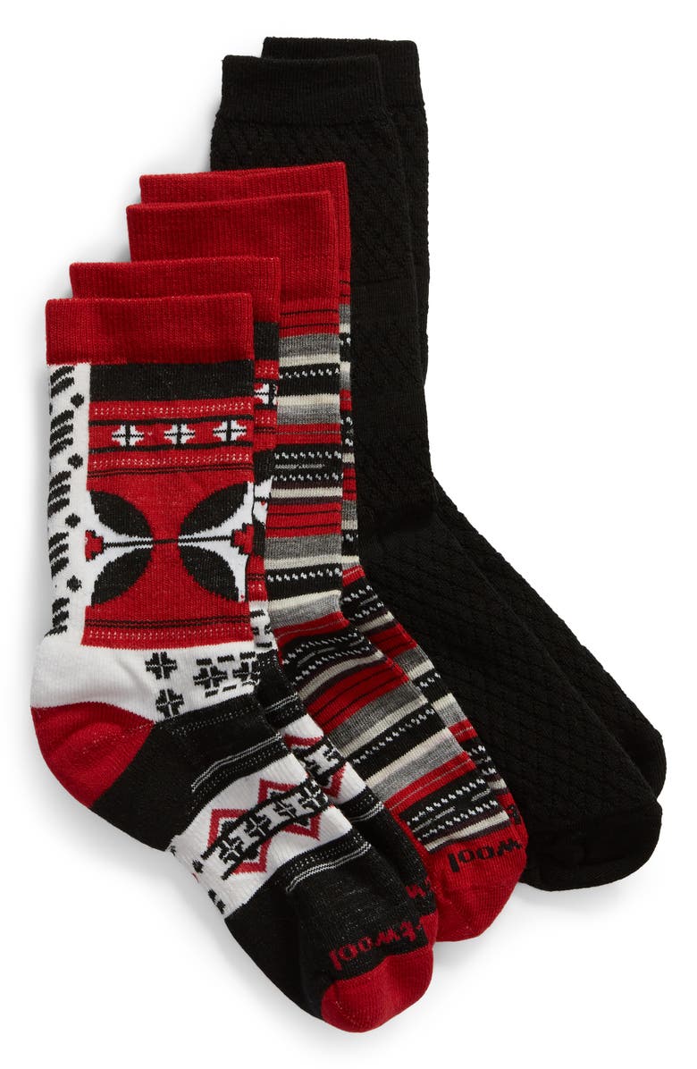 Smartwool 3-Pack Crew Socks, Main, color, 