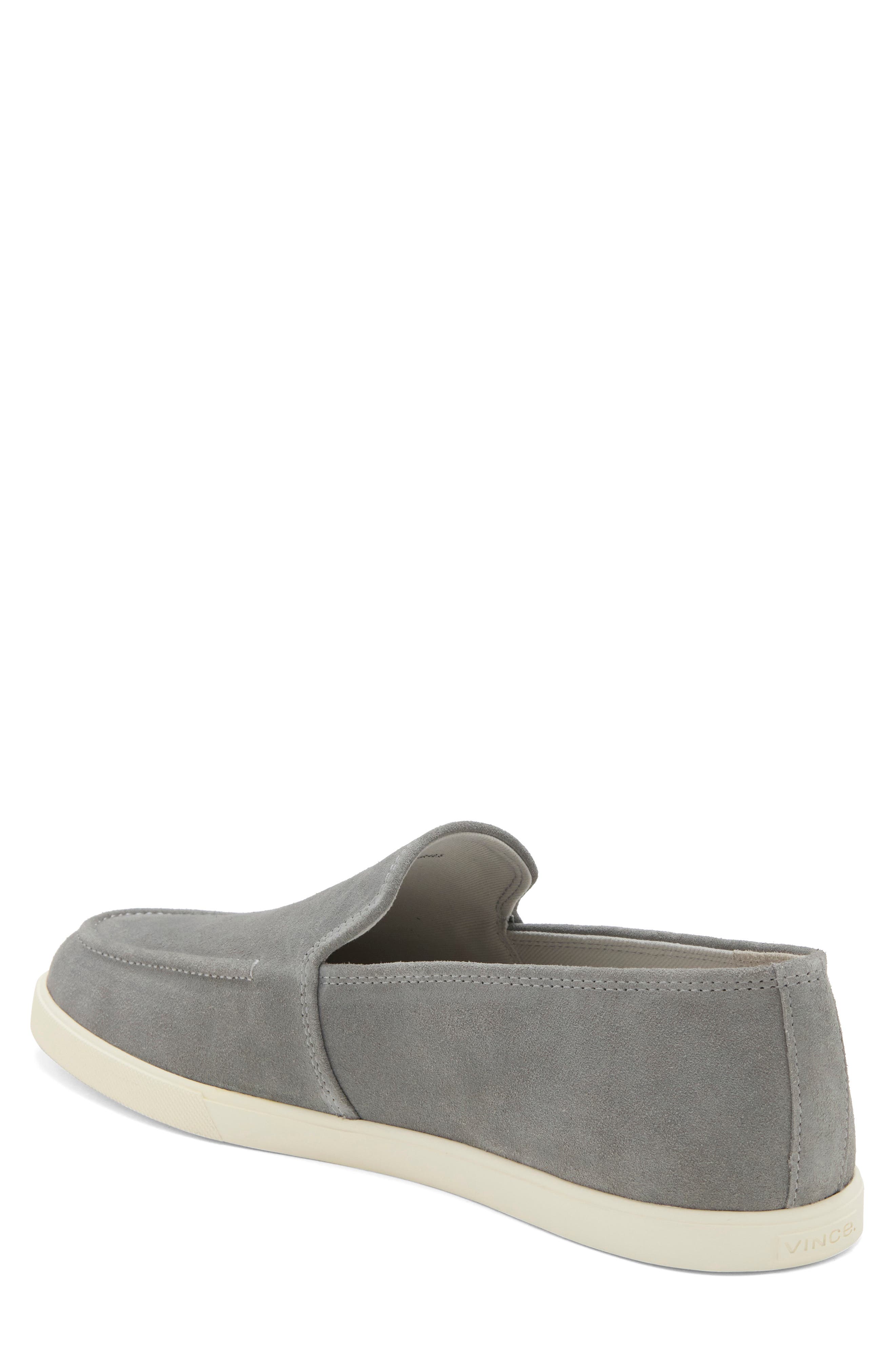 Sereno Leather Slip-On Sneaker, Alternate, color, SMOKE GREY SUEDE