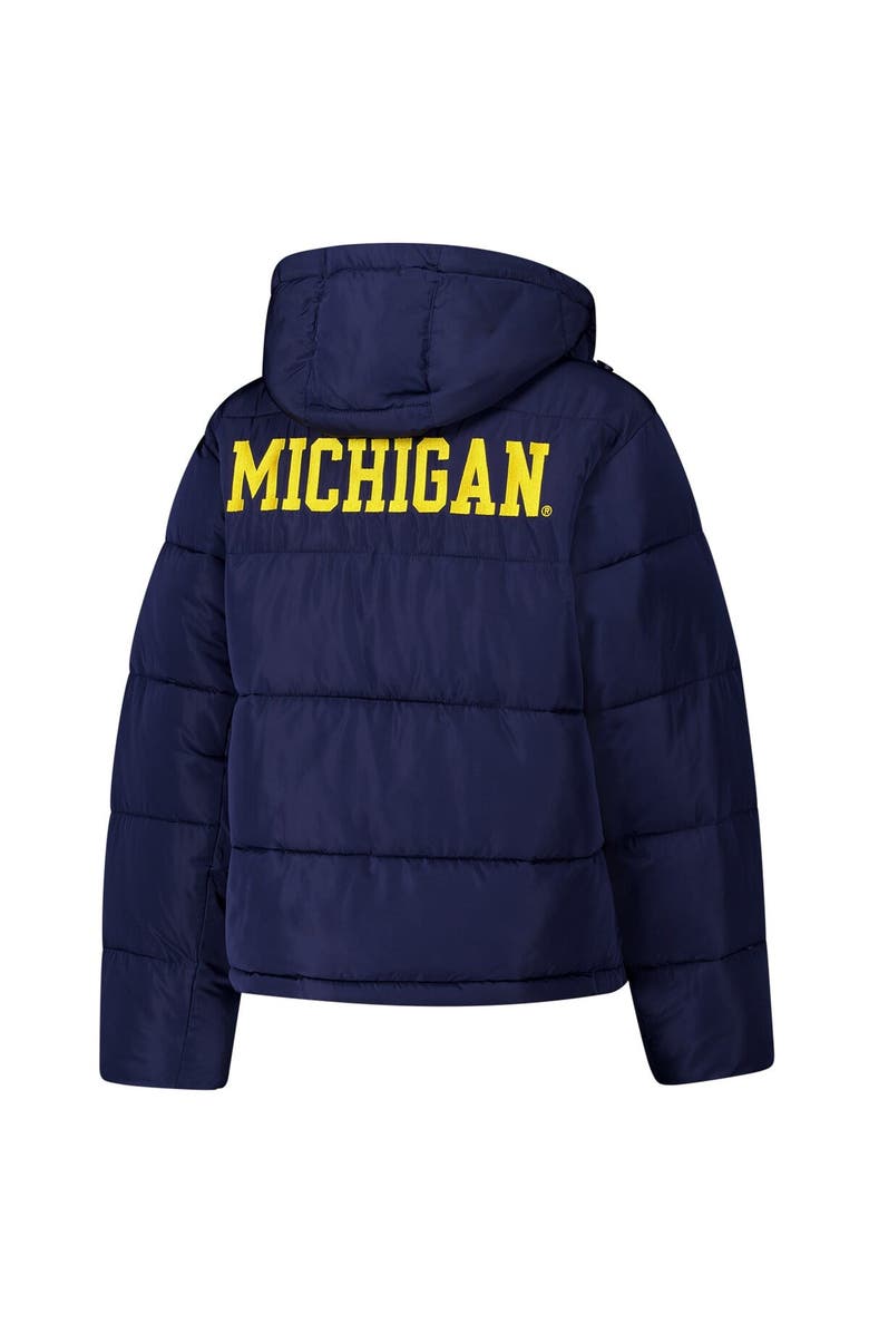 Hype and Vice Women's Hype and Vice Navy Michigan Wolverines Puffer Jacket, Alternate, color, Navy