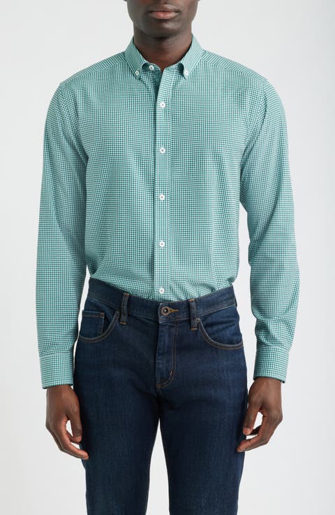 XC+™ Performance Game Day Gingham Button-Up Shirt