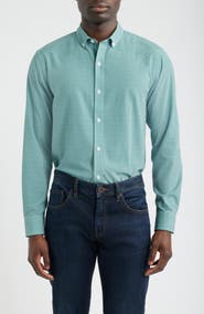 Johnston & Murphy XC+™ Performance Game Day Gingham Button-Up Shirt