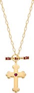 GABI RIELLE Cubic Zirconia Cross Faith Pendant Necklace