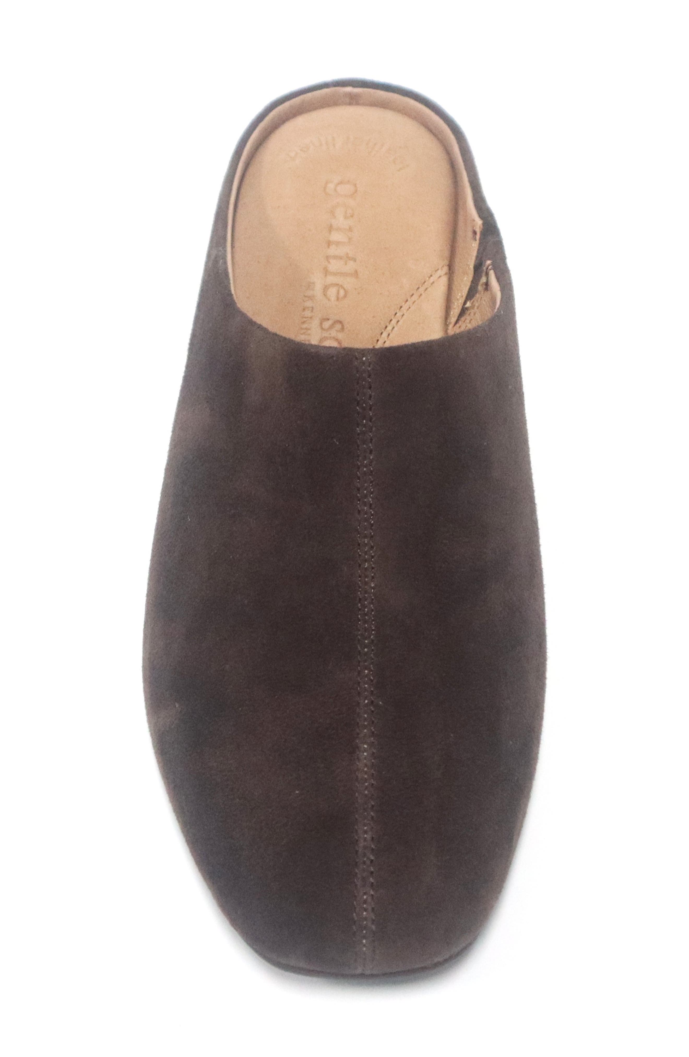 Carmena Wedge Mule, Alternate, color, CHOCOLATE SUEDE