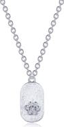 Lafonn Precious Simulated Diamond Paw Tag Necklace