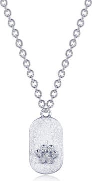 Lafonn Precious Simulated Diamond Paw Tag Necklace