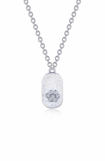 Lafonn Precious Simulated Diamond Paw Tag Necklace