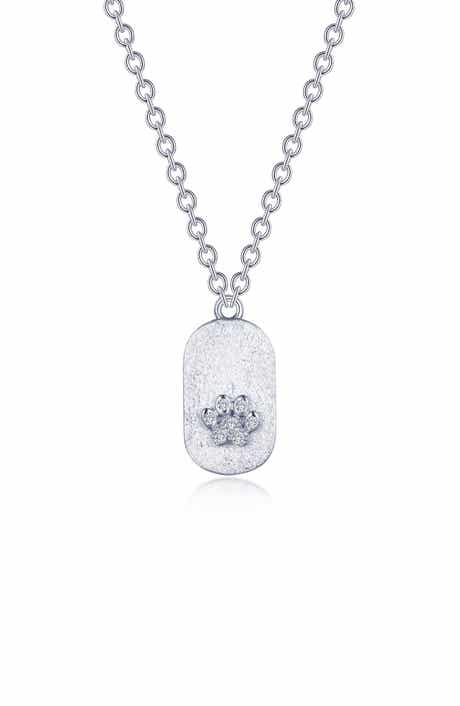 Lafonn Precious Simulated Diamond Paw Tag Necklace