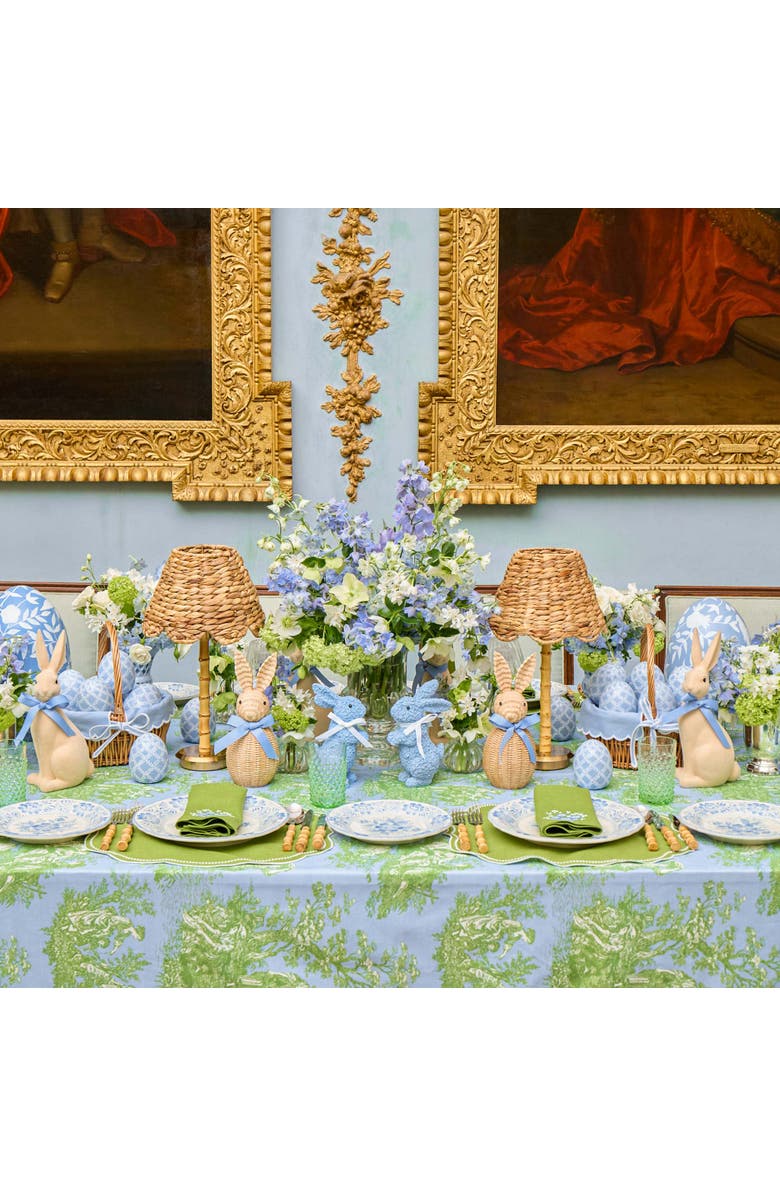 Mrs. Alice Green Floral Embroidered Linen Napkins, Alternate, color, Green