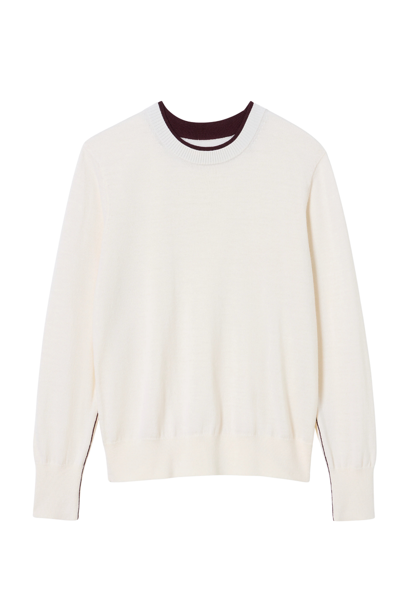 M.M.LaFleur Kit Sweater - Merino, Alternate, color, Garnet/Ivory