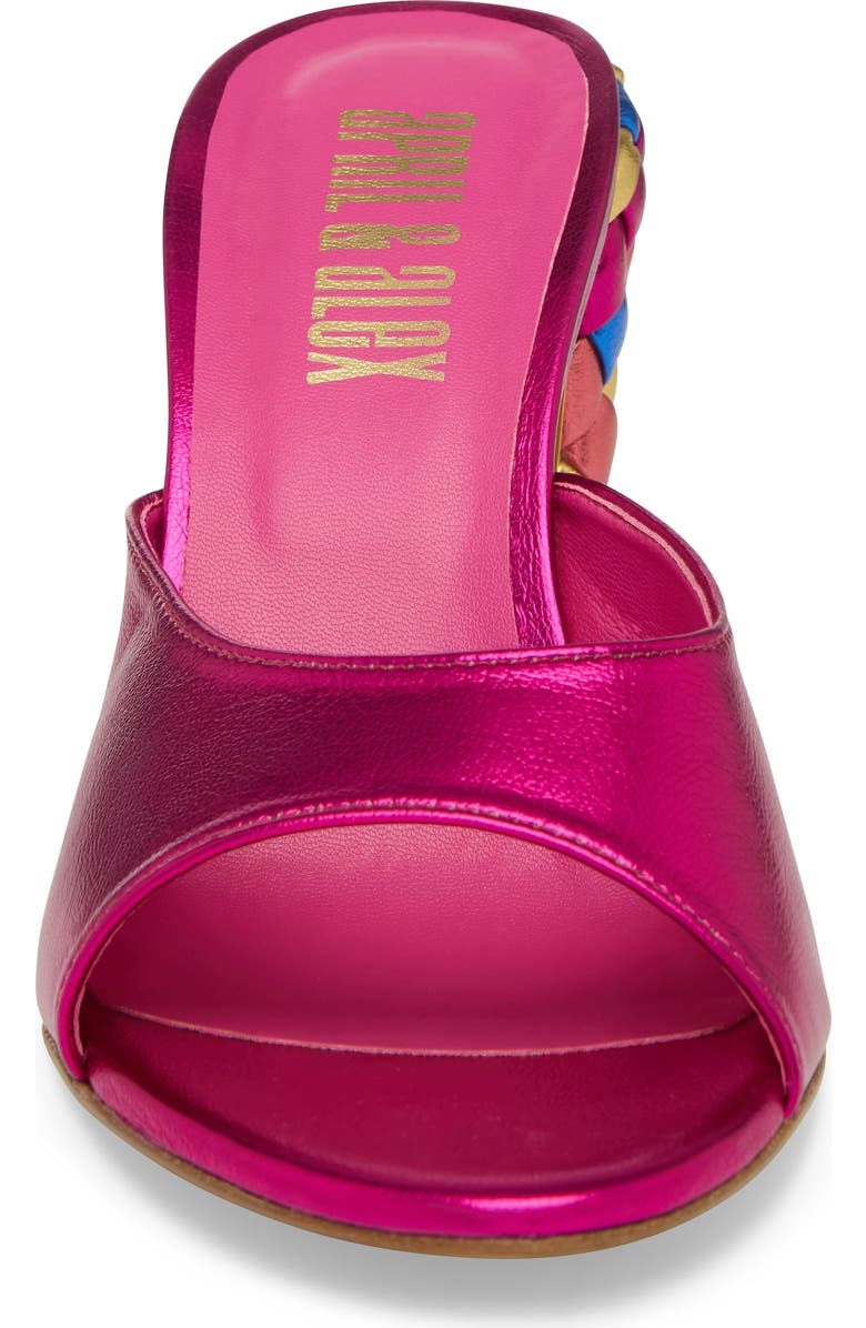 April & Alex Augusta Rose Mule, Alternate, color, Fuchsia