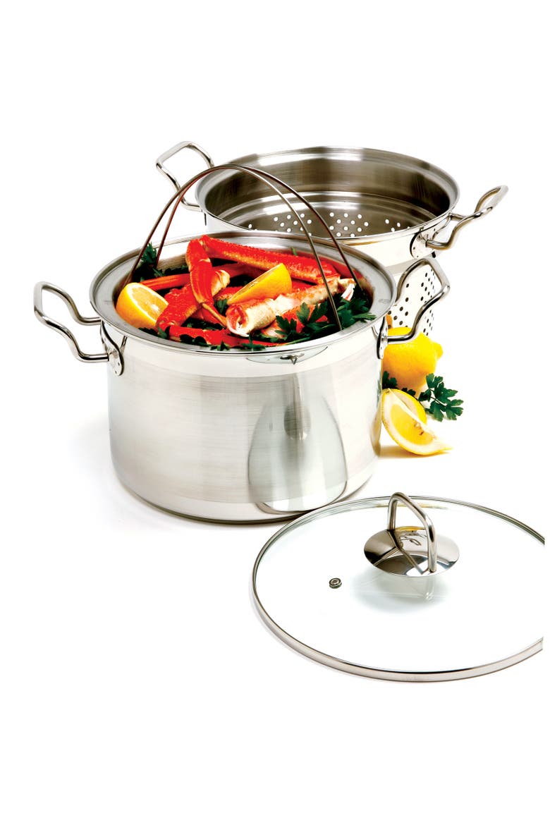 Krona Steamer and Cooker Set, Alternate, color, Silver