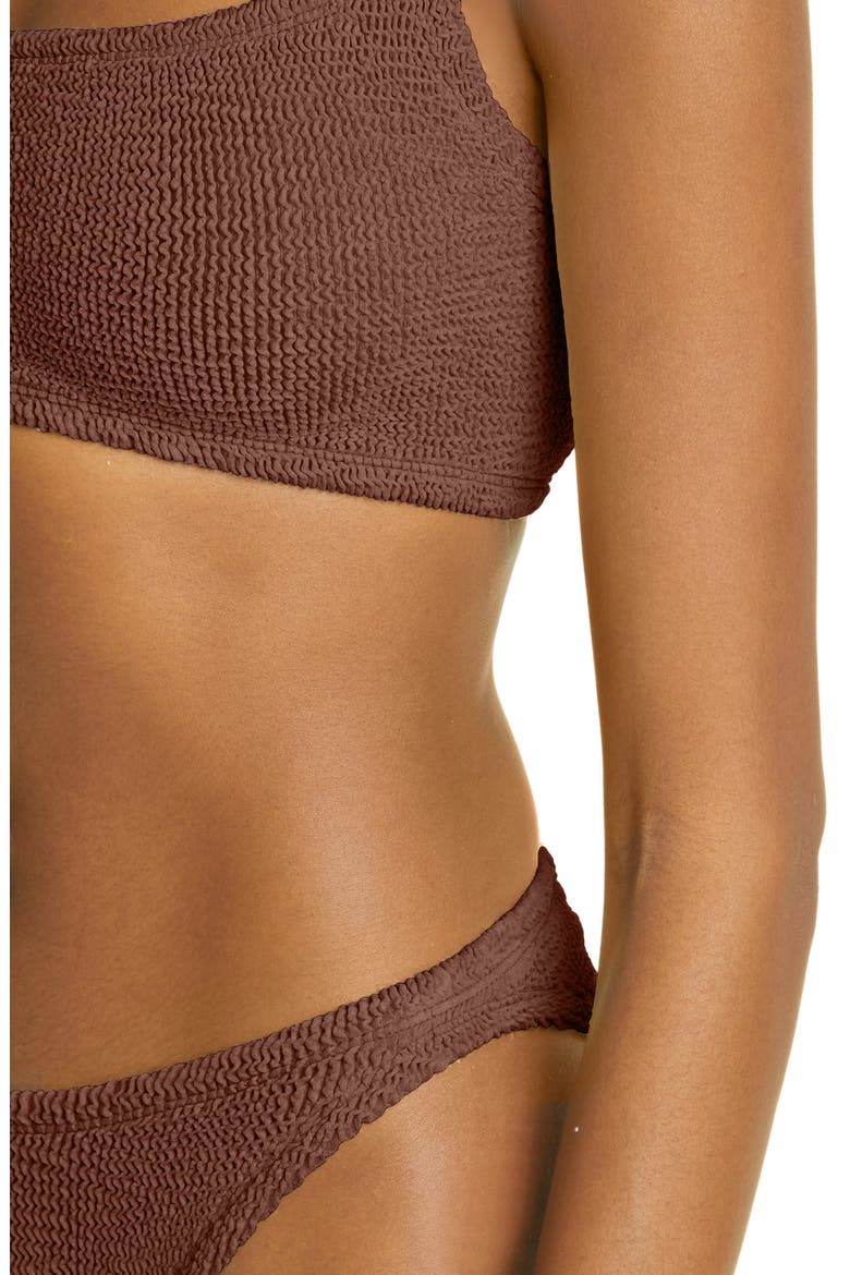 Crinkle 2-Piece Swimsuit, Alternate, color, METALLIC COCOA
