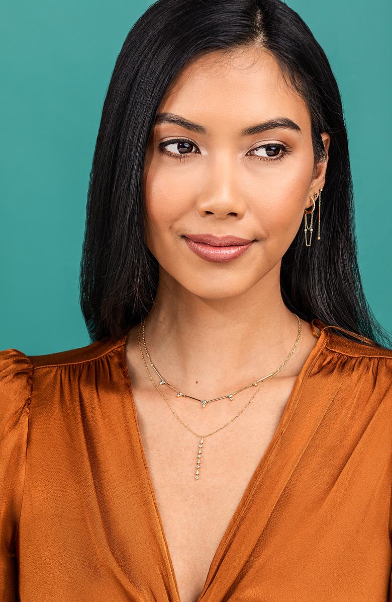 Bony Levy Aviva Diamond Station Necklace, Alternate, color, 