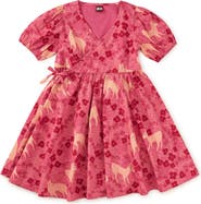 Tea Collection Tie Wrap Neck Dress