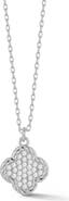 GLAZE JEWELRY Pavé Clover Pendant Necklace