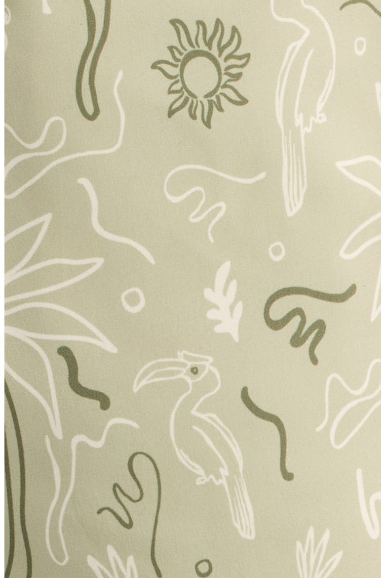 Lightfish Print Swim Trunks, Alternate, color, DARK BEIGE