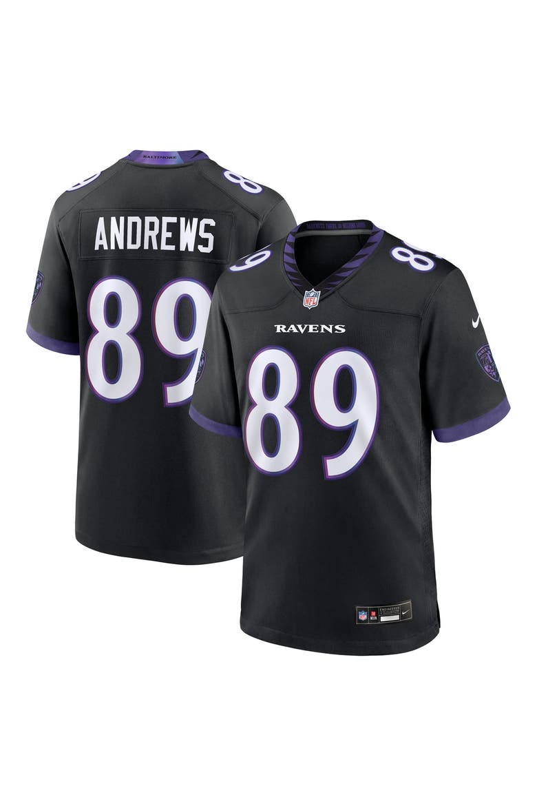 Men's Nike Mark Andrews Black Baltimore Ravens Alternate Game Jersey, Main, color, Black