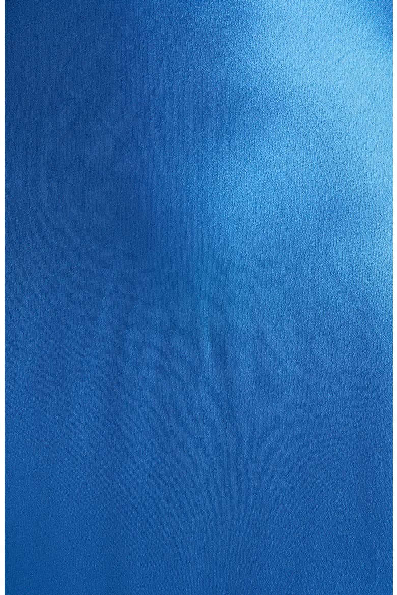 Tiana Tie Waist Crop Satin Blouse, Alternate, color, COBALT