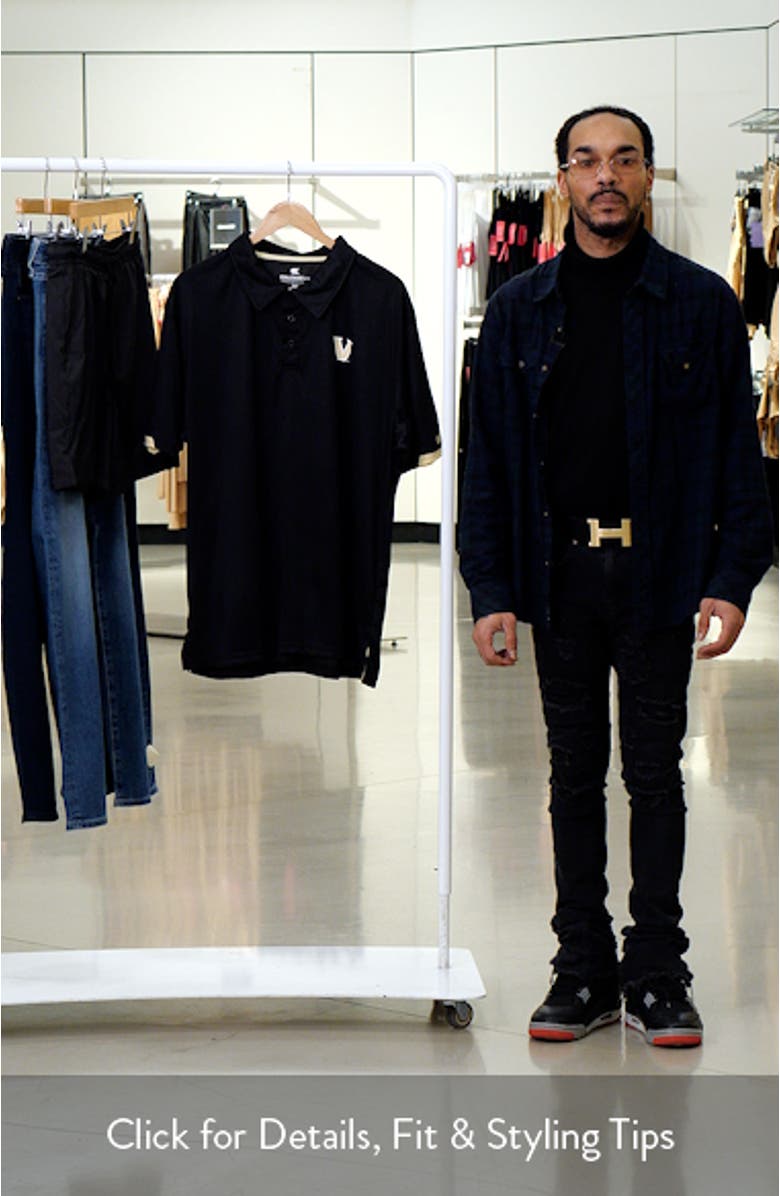 Men's Colosseum Black Vanderbilt Commodores Santry Lightweight Polo, sales video thumbnail