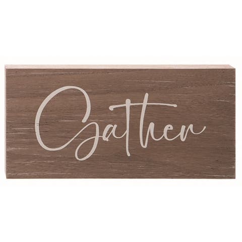 Wood Brown Harvest Simple Block Decor