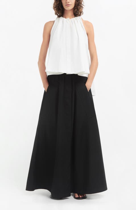 Parachute Skirt in Cotton Sateen