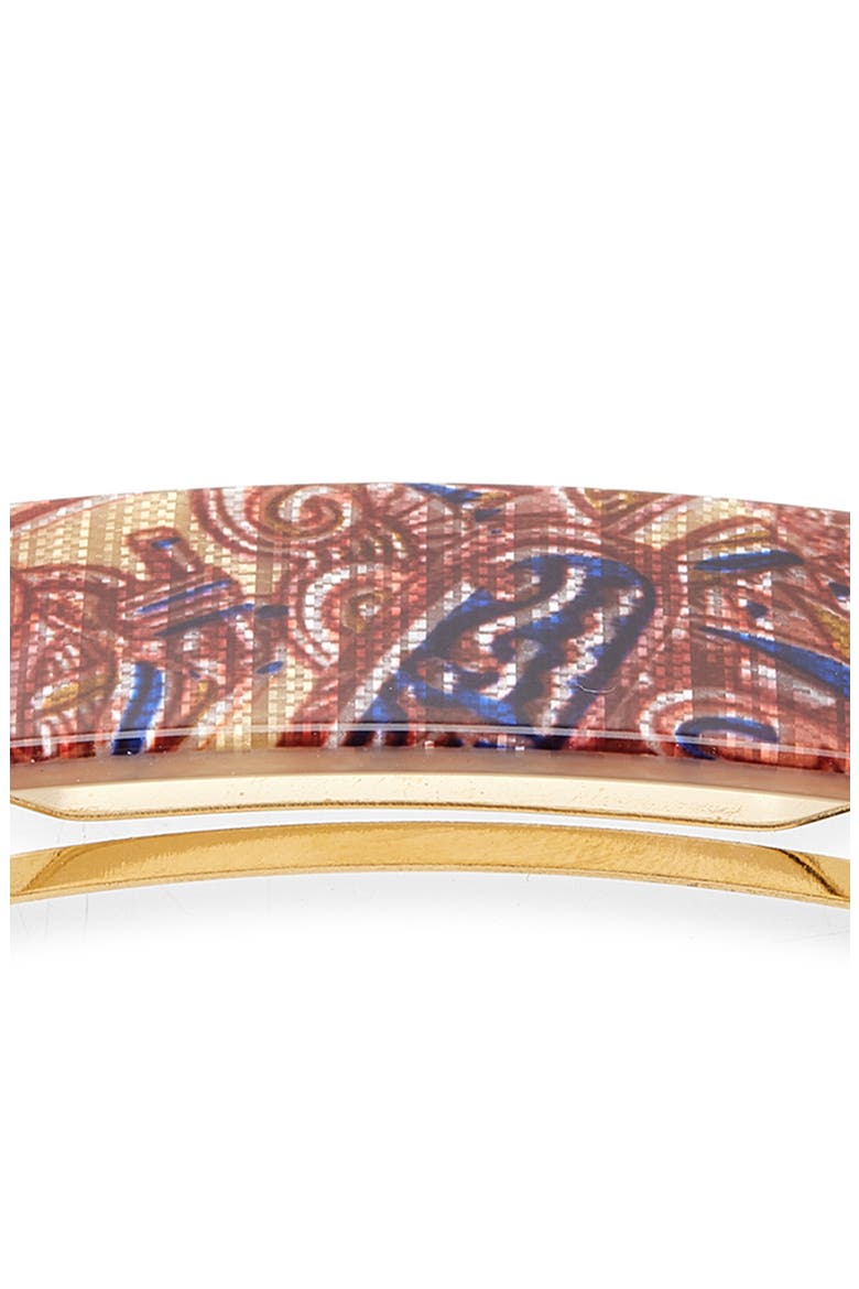 Nougat Rectangle Barrette, Alternate, color, PAISLEY MULTI