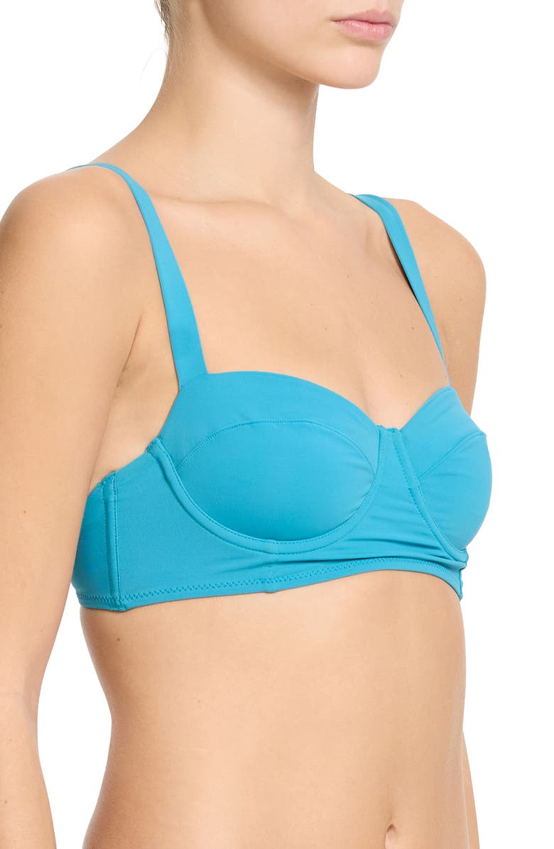 Hanky Panky Balconette Bikini Top, Alternate, color, Tahiti Teal