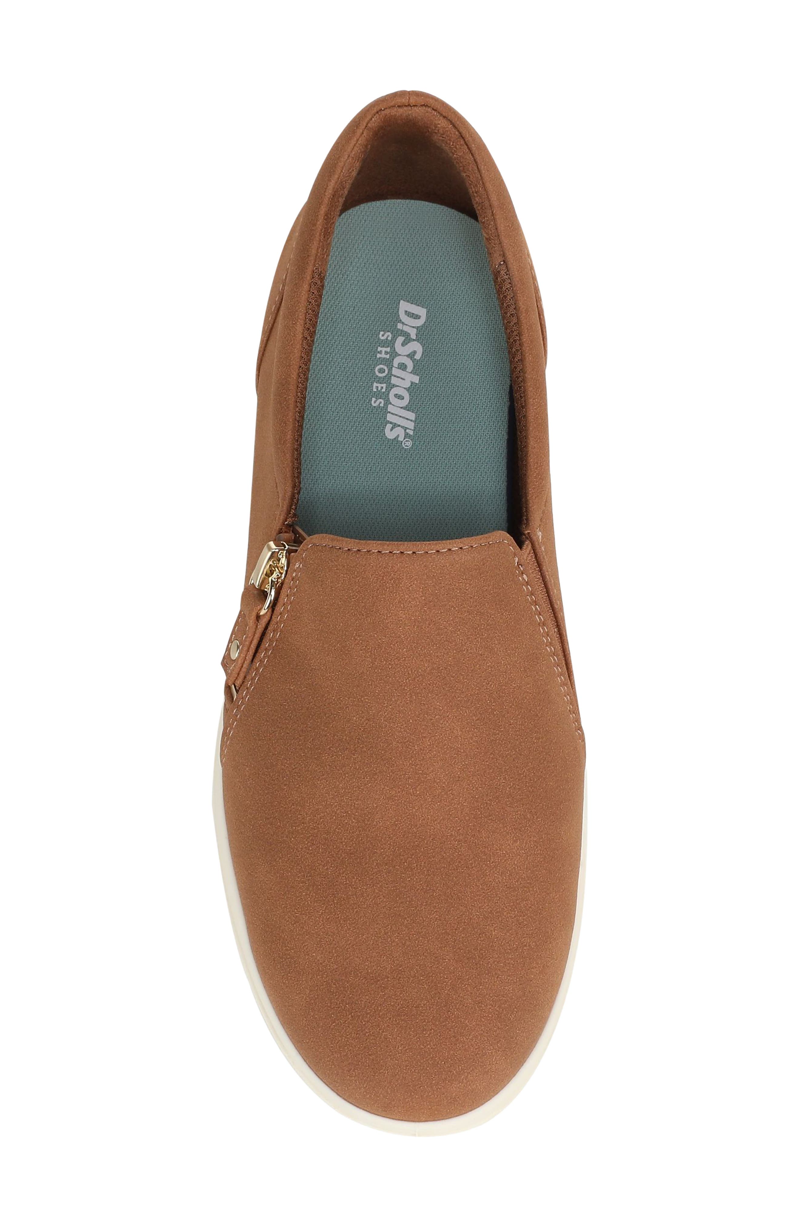 Madison Cloud Zip Sneaker, Alternate, color, HONEY BROWN FAUX LEATHER