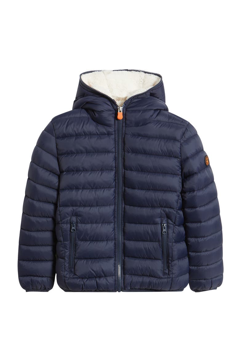 Kids' Finnegan Hooded Puffer Jacket, Main, color, NAVY BLUE