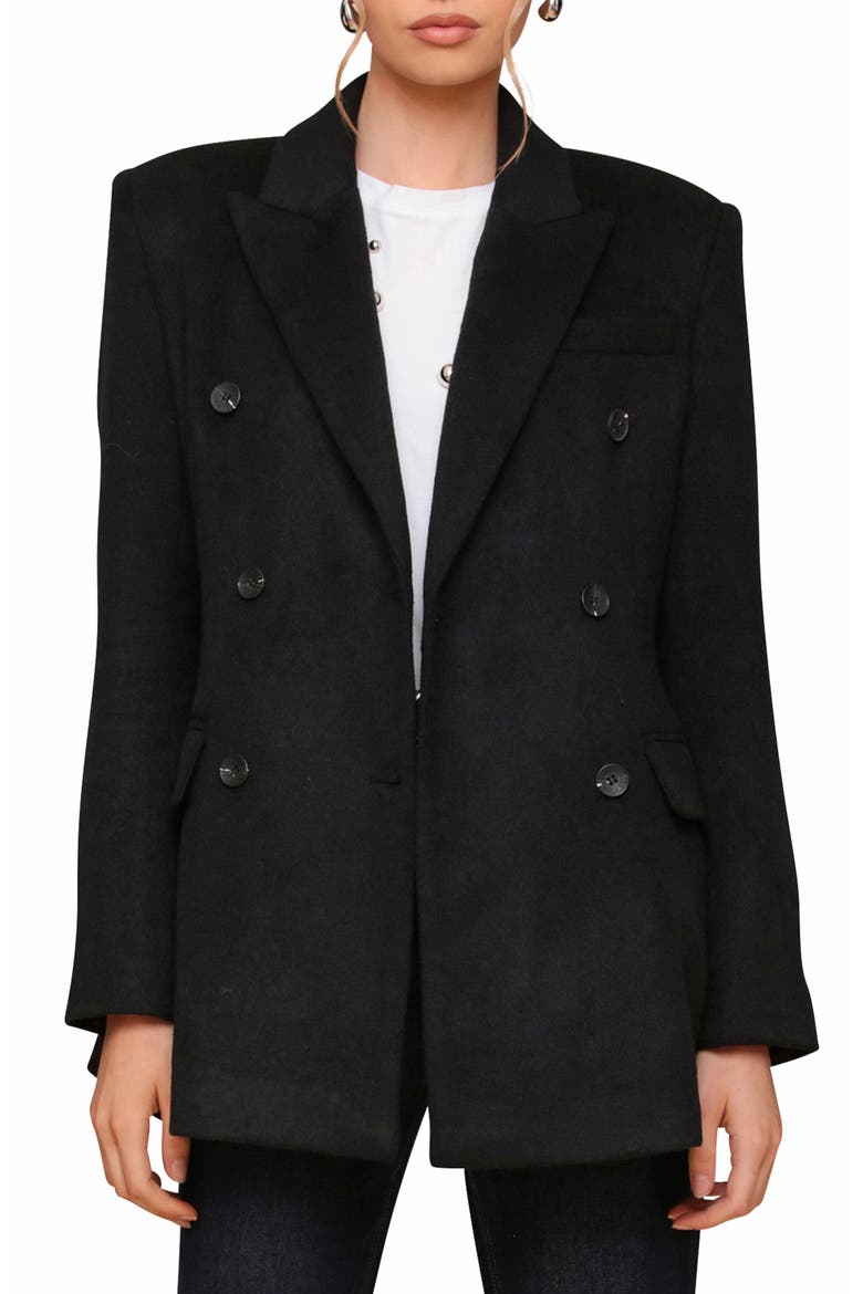 Hourglass Blazer Coat, Main, color, BLACK