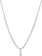 BY ADINA EDEN Pear Drop Half Tennis Chain Necklace