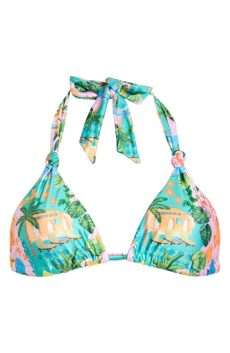 Kulani Kinis Soft Knot Halter Bikini Top, Alternate, color, Sunlit Spritz